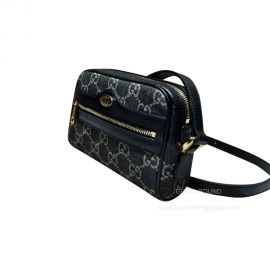 Gucci Shoulder Bag Gucci Black Denim Mini GG Ophidia Bag 517350