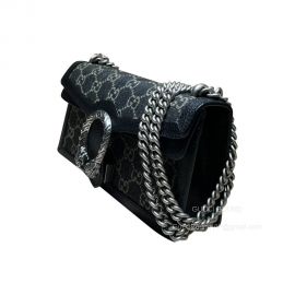 Gucci Shoulder Bag Gucci Dionysus Small GG Chain Bag in Black and Ivory GG Denim jacquard 499623