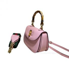 Gucci Top Handle Bag Gucci Small Shoulder Bag in Pink White 675797