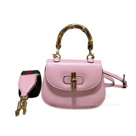 Gucci Top Handle Bag Gucci Mini Shoulder Bag in Pink White 686864