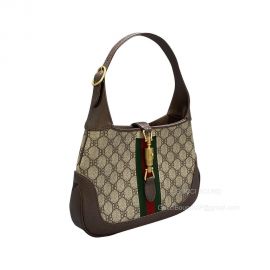 Gucci Hobo Bag Gucci x Balenciaga BB Supreme Monogram Web Mini Jackie 1961 Shoulder Bag in Beige 680118