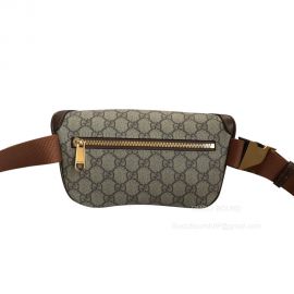 Gucci Belt Bag Gucci Interlocking G Waist Bag in Beige and Ebony GG Supreme Canvas and Brown Leather 682933