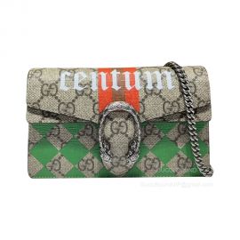 Gucci Shoulder Bag Gucci Dionysus Super Mini Bag with Chain in GG Supreme Canvas with Rhombus print 476432