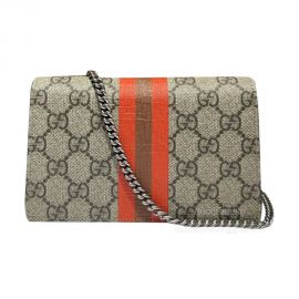 Gucci Shoulder Bag Gucci Dionysus Super Mini Bag with Chain in GG Supreme Canvas with Rhombus print 476432