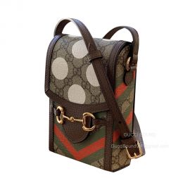 Gucci Crossbody Bag Gucci Horsebit 1955 Mini Bag in GG Supreme Canvas with Geometric Print 625615