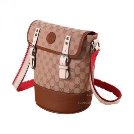 Gucci Shoulder Bag Gucci 2022 Spring Summer Crossbody Bag in Beige GG Supreme Canvas 630819