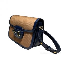 Gucci Shoulder Bag Gucci Horsebit 1955 Small Crossbody Bag in Brown Corduroy 602204