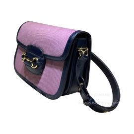 Gucci Shoulder Bag Gucci Horsebit 1955 Small Crossbody Bag in Purple Corduroy 602204