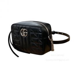 Gucci Shoulder Bag Gucci GG Marmont Mini Shoulder Bag in Black Leather 634936