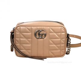 Gucci Shoulder Bag Gucci GG Marmont Mini Shoulder Bag in Beige Leather 634936