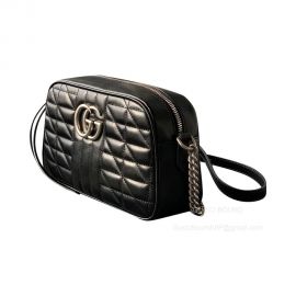 Gucci Shoulder Bag Gucci GG Marmont Matelasse Leather Shoulder Bag in Black 447632