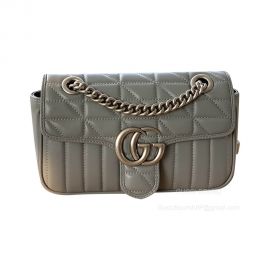 Gucci Shoulder Bag Gucci GG Marmont Matelasse Mini Chain Shoulder Bag in Gray 446744