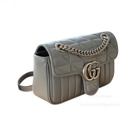 Gucci Shoulder Bag Gucci GG Marmont Matelasse Mini Chain Shoulder Bag in Gray 446744