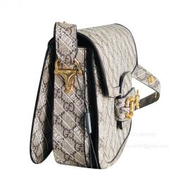 Gucci Shoulder Gucci x Balenciaga Horsebit 1955 Shoulder Bag in GG Supreme Canvas 602204