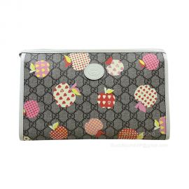 Gucci Clutch Gucci GG Supreme Pouch Clutch with Apple Print 664114