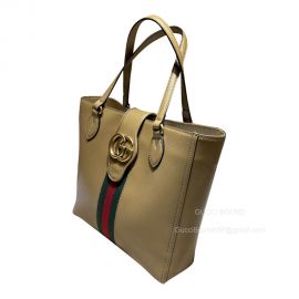 Gucci Tote Gucci Small Tote Bag with Double G in Beige Leather 652680