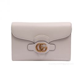 Gucci Clutch with Double G in White Leather 648935