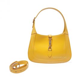 Gucci Jackie 1961 Small Hobo Shoulder Bag in Yellow Leather 636709