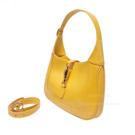 Gucci Jackie 1961 Small Hobo Shoulder Bag in Yellow Leather 636709