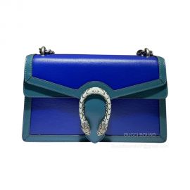 Gucci Dionysus Leather Chain Shoulder Bag in Bright Blue Leather 400249
