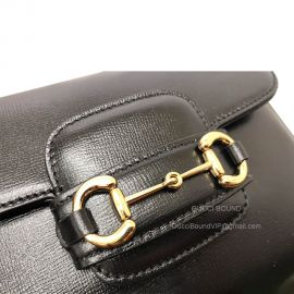 Gucci Horsebit 1955 Mini Crossbody Bag in Black Calf Leather 658574