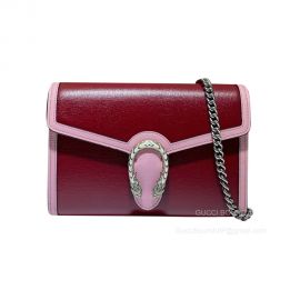 Gucci Dionysus Mini Leather Chain Bag in Burgundy 401231