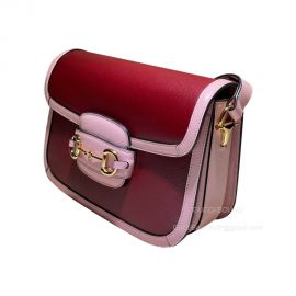 Gucci Horsebit 1955 Small Shoulder Bag in Burgundy Leather 602204