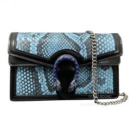 Gucci Dionysus Super Mini Snakeskin Bag in Blue 476432