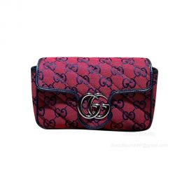 Gucci GG Marmont Multicolor Super Mini Bag in Red 476433