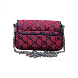 Gucci GG Marmont Multicolor Super Mini Bag in Red 476433