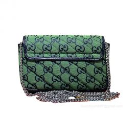 Gucci GG Marmont Multicolor Super Mini Bag in Green 476433