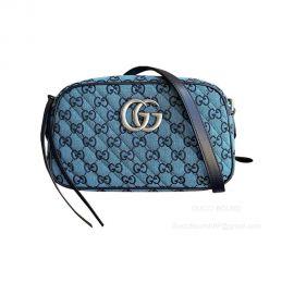 Gucci GG Marmont Small Blue GG Multicolor Shoulder Bag 447632