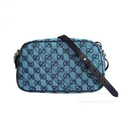 Gucci GG Marmont Small Blue GG Multicolor Shoulder Bag 447632