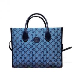 Gucci Blue GG Multicolor Small Tote Bag 659983