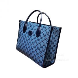 Gucci Blue GG Multicolor Small Tote Bag 659983