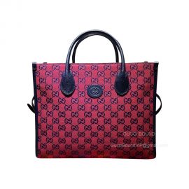 Gucci Red GG Multicolor Small Tote Bag 659983