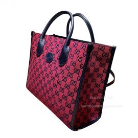 Gucci Red GG Multicolor Small Tote Bag 659983