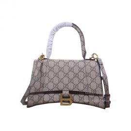 Gucci x Balenciaga Small Hourglass Top Handle Bag in Beige GG Supreme 681697
