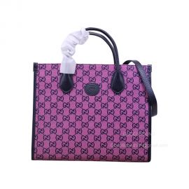 Gucci Purple GG Multicolor Small Tote Shoulder Bag 659983