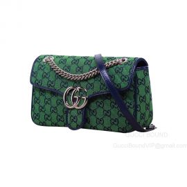 Gucci GG Marmont Multicolor Small Shoulder Bag in Green 443497