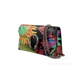 Gucci Dionysus Flora Print Super Mini Chain Bag in Black 476432