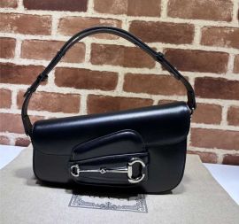 Gucci Black Leather Horsebit 1955 Small Shoulder Bag 764155