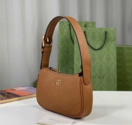 Gucci Aphrodite Mini Shoulder Bag Brown Leather 739076