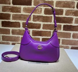 Gucci Aphrodite Small Hobo Shoulder Bag Purple Leather 731817