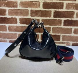 Gucci Black GG Crystal Canvas Attache Small Shoulder Bag 699409