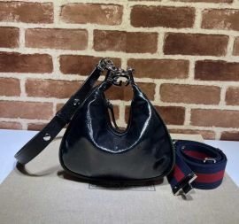 Gucci Black GG Crystal Canvas Attache Small Shoulder Bag 699409