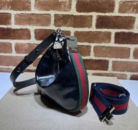 Gucci Black GG Crystal Canvas Attache Small Shoulder Bag 699409