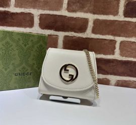 Gucci Blondie Medium Chain Wallet White Leather 725219