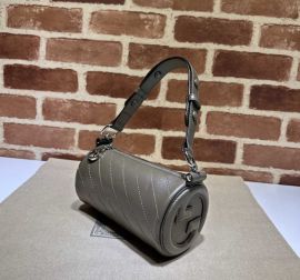 Gucci Blondie Mini Shoulder Bag with Round Interlocking G Dark Green Leather 760170