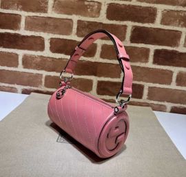 Gucci Blondie Mini Shoulder Bag with Round Interlocking G Pink Leather 760170